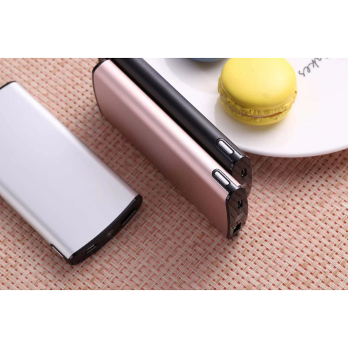 Hot selling newest Portable aluminum portable power bank 8000mah with LED torch